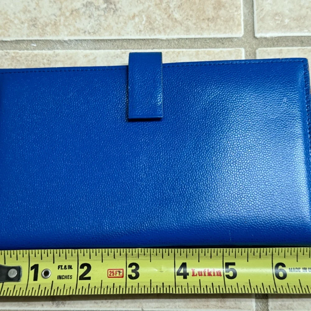 Vintage MELE Blue Women’s Cantata Cowhide Wallet MINTY RARE